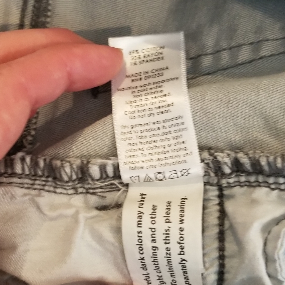 PACSUN Super Stretch Shortie Gray jean Shorts 25 - Picture 13 of 14